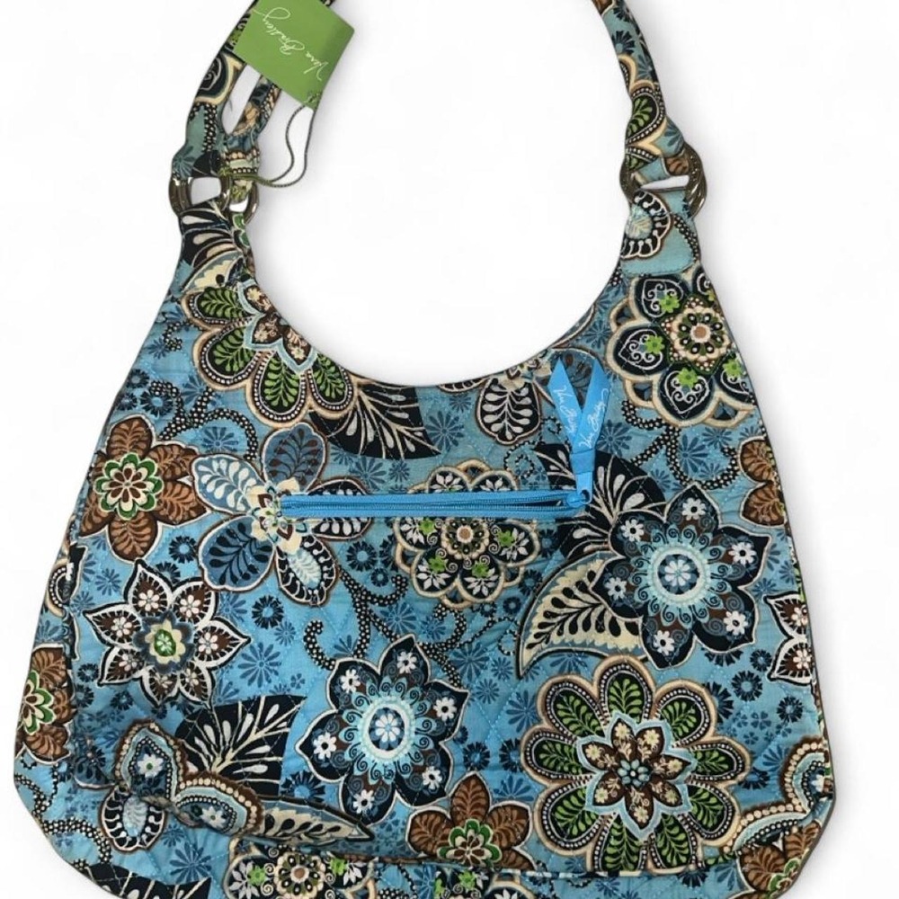 NWT Vera Bradley Bali Blue Quilted Hobo Shoulder Bag